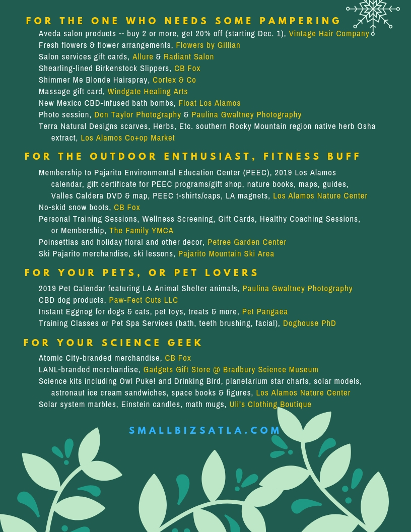 Los Alamos & White Rock Holiday Shopping Guide Released Los Alamos