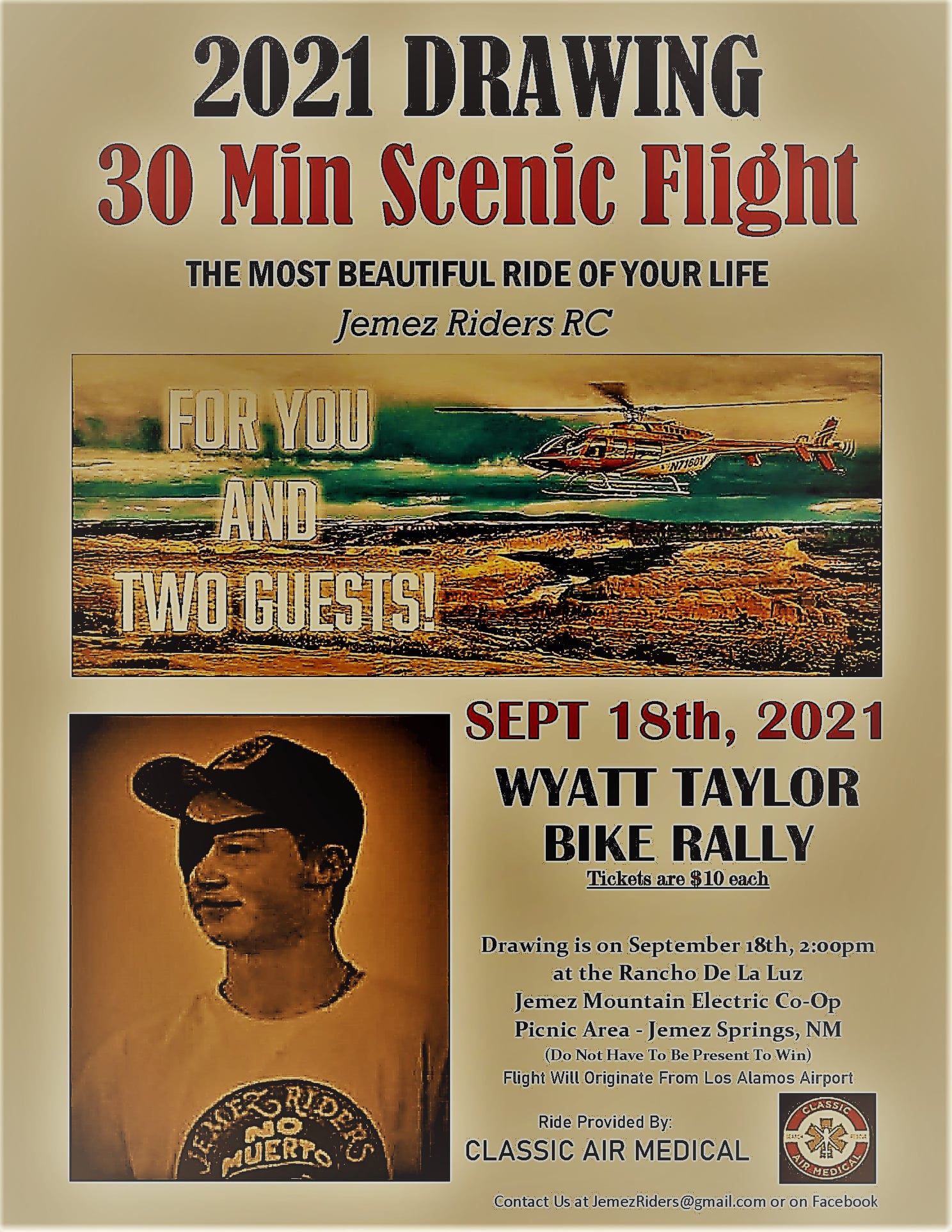 Helicopter Raffle Jemez Riders Kick Off Helicopter Ride Raffle Ticket Sales Saturday To ...
