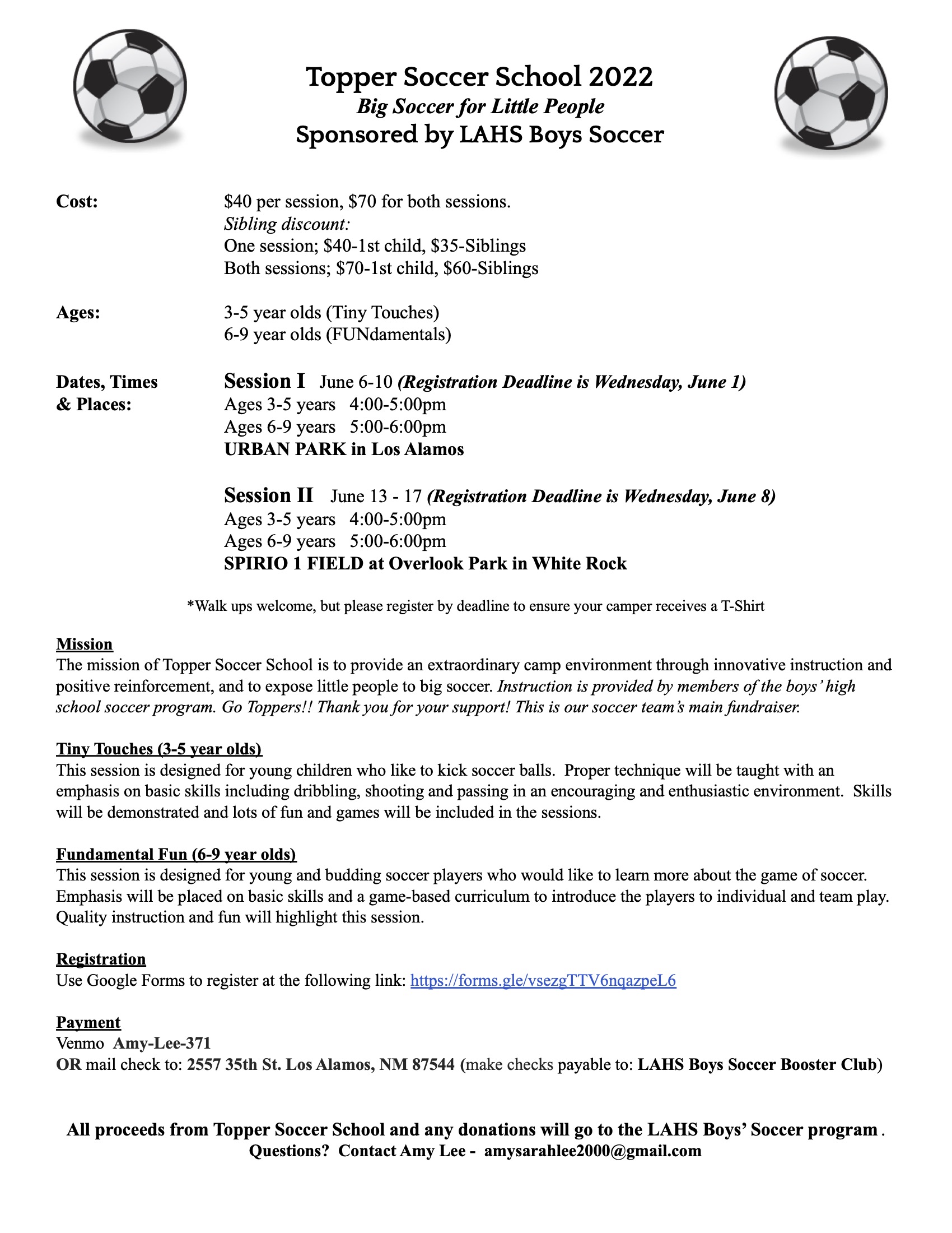 Registration Open For Topper Soccer School ‘Big Soccer For Little People’ Los Alamos Reporter