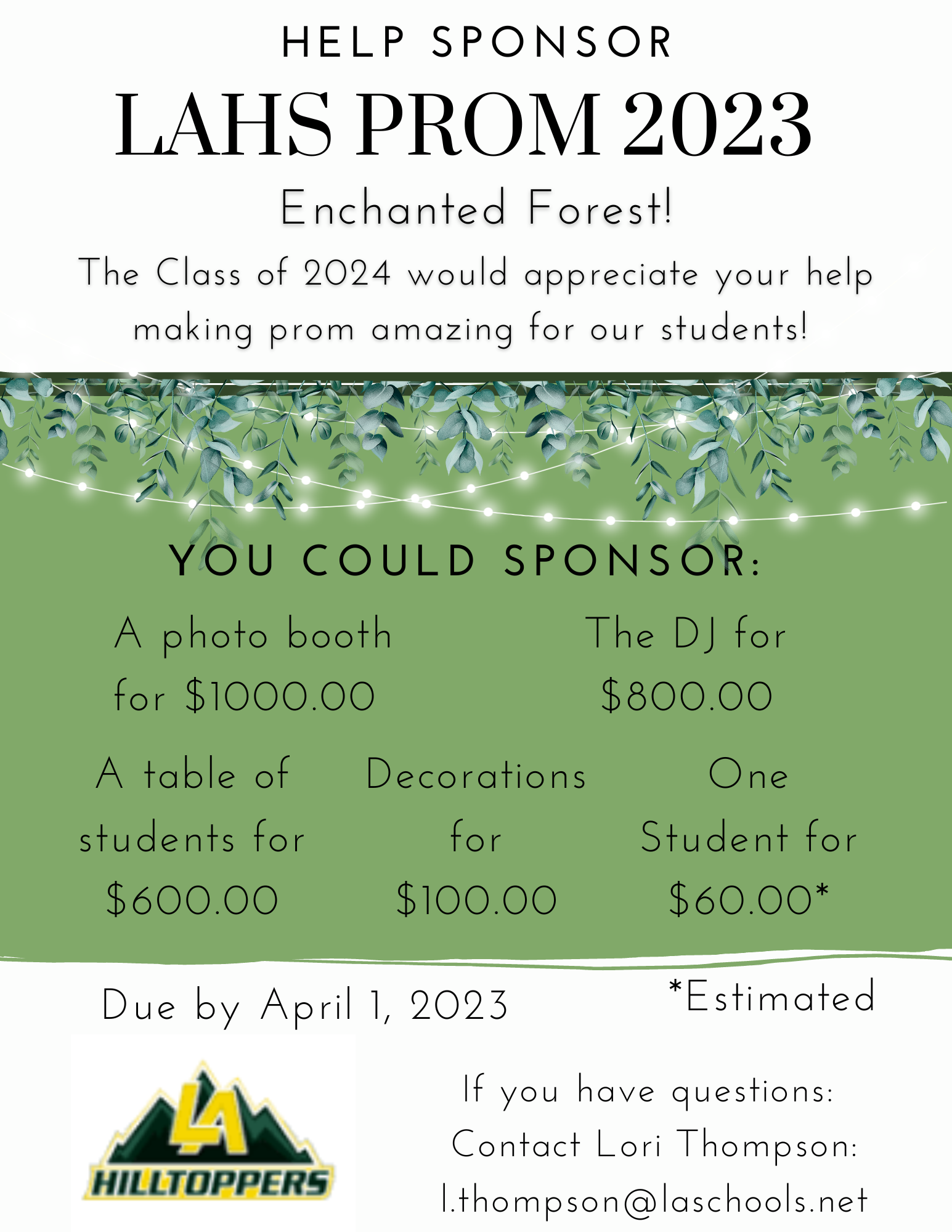 Class Of 2024 Seeks Sponsors For LAHS Prom 2023 – Los Alamos Reporter