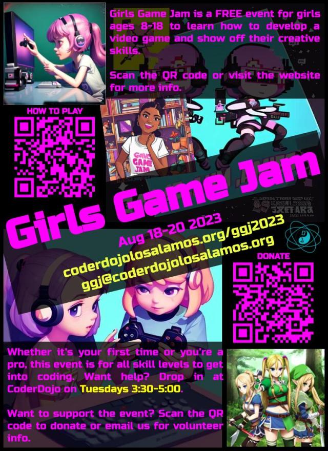 Calling All Girls For Hybrid Girls Game Jam Set For Aug. 18-20 In Los Alamos - Vimarsana News