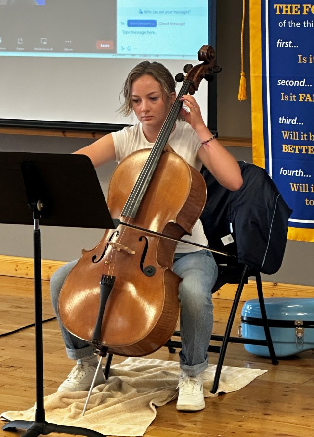 Rotary Exchange Student Annabelle Rosette Performs On Cello For Club's Weekly Meeting – Los Alamos Reporter - Vimarsana News