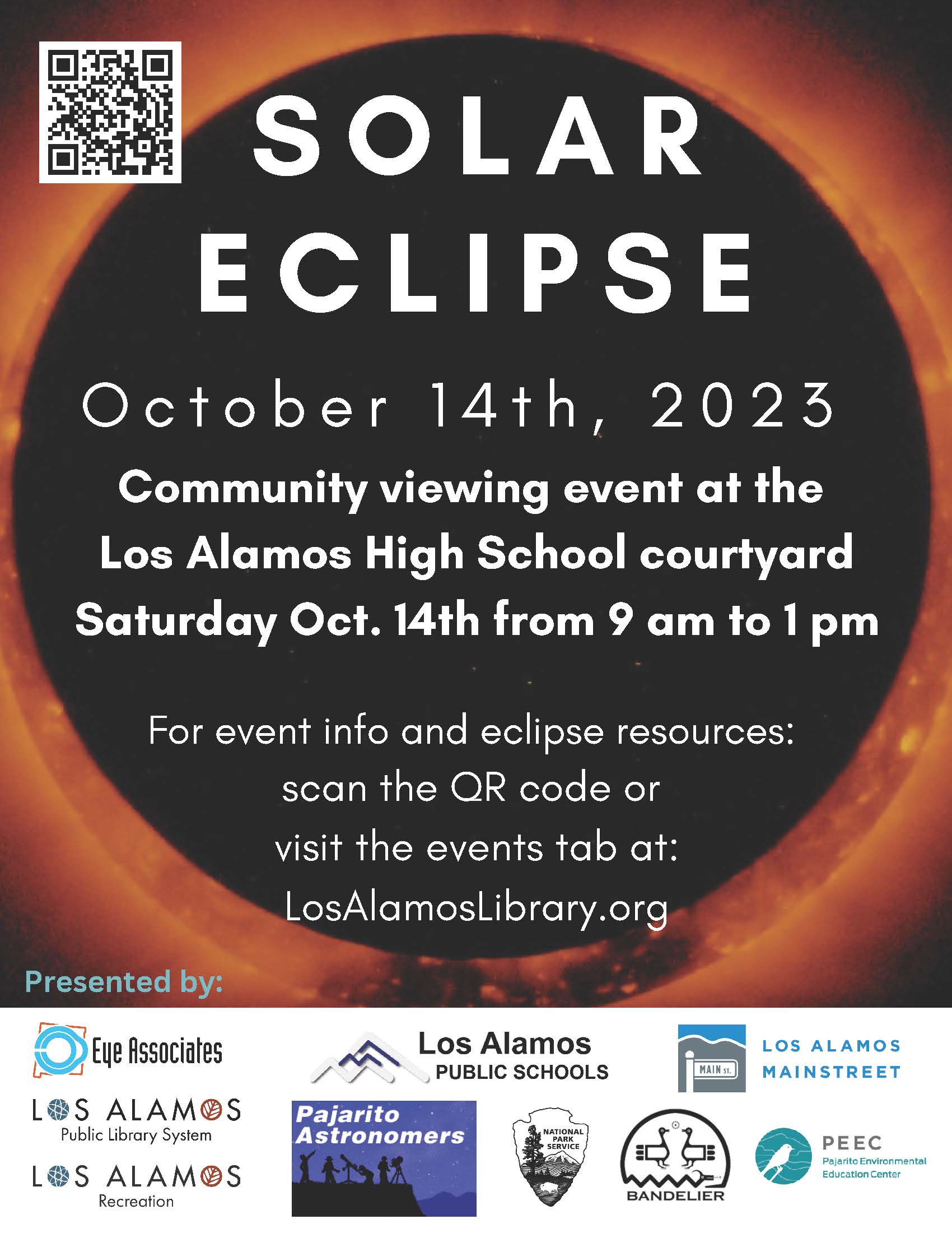 Community Invited To Solar Eclipse Event Oct. 14 At LAHS Courtyard