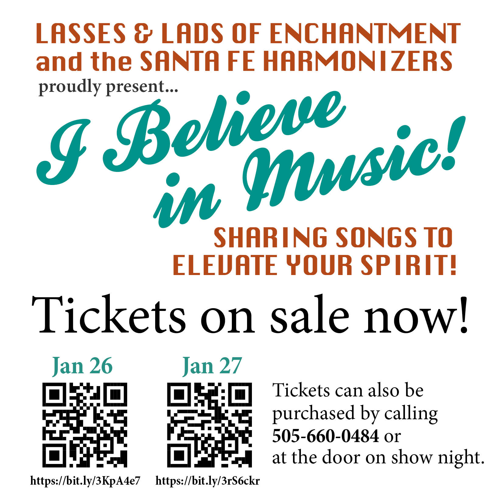 ‘I Believe In Music’ Show Jan. 26 In Los Alamos, Jan. 27 In Santa Fe