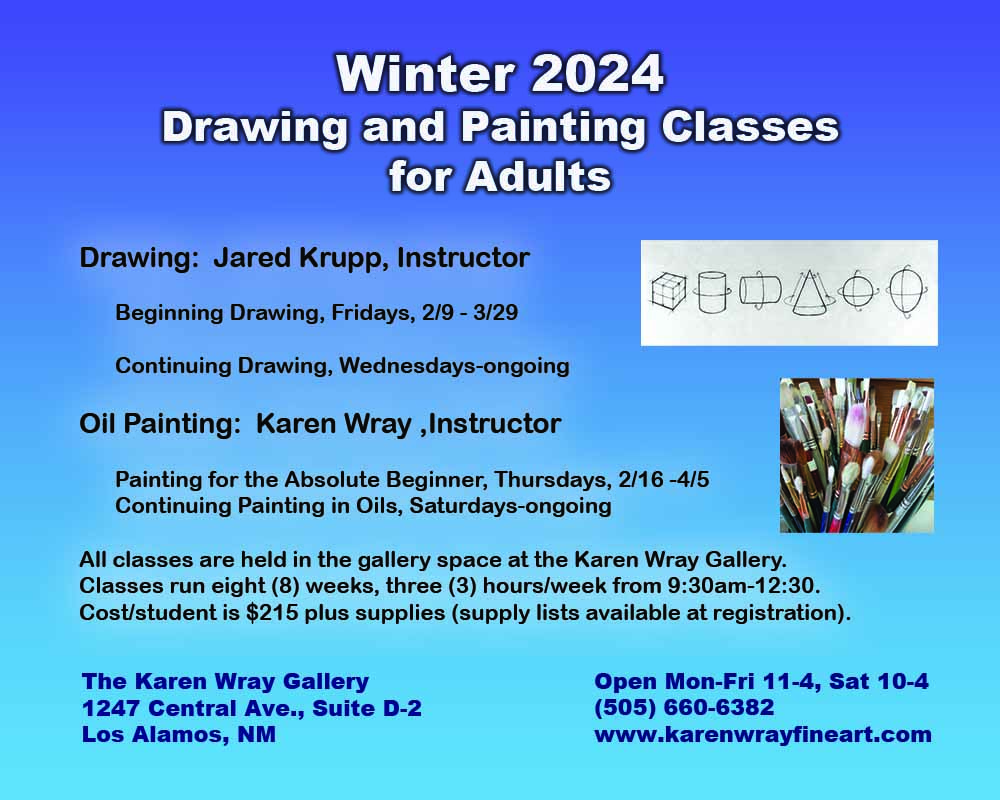 Karen Wray Gallery Announces Winter 2024 Drawing And Painting Classes