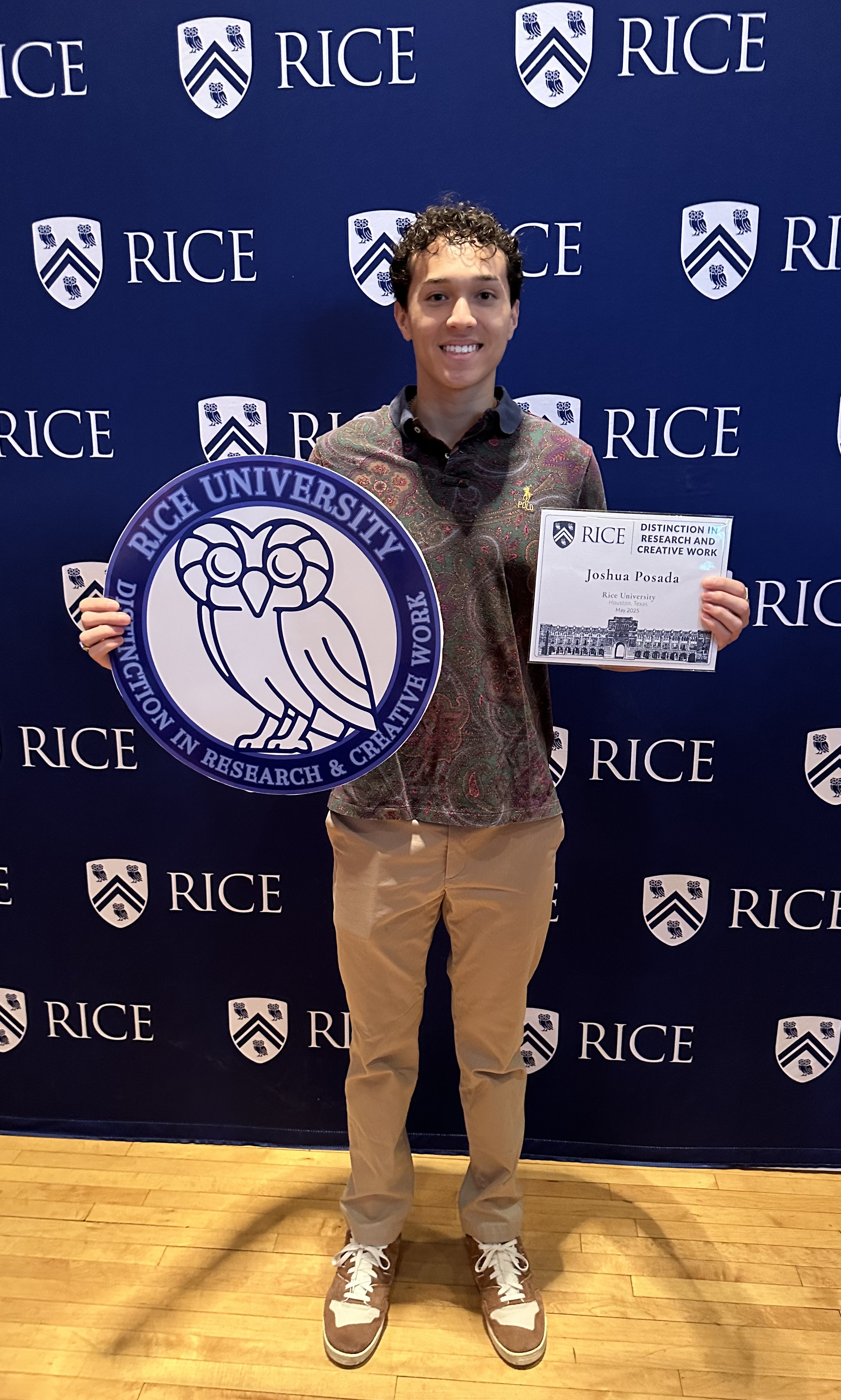 Joshua Posada Receives Rice University Distinction In Research And ...