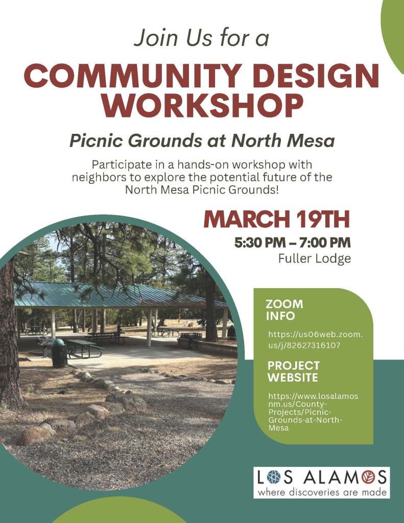 County: Community Design Workshop For North Mesa Picnic Grounds Scheduled For March 19