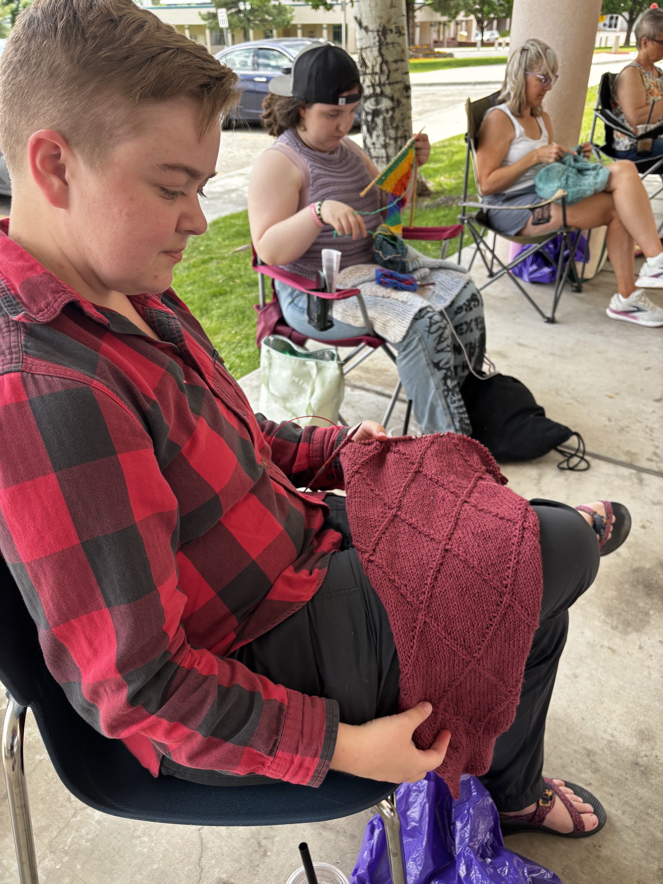 Knitters Gather Outside Samizdat Bookstore & Teahouse Saturday For Worldwide Knit-In-Public Day
