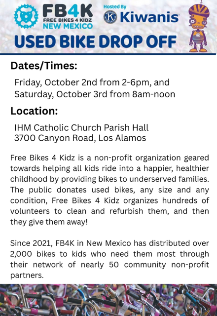 Kiwanis Anual Bike Collection Is This Friday Evening And Saturday Morning