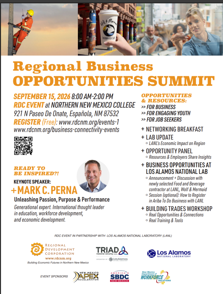 RDC Offers Regional Business Opportunities Summit Sept. 15 At Northern New Mexico College