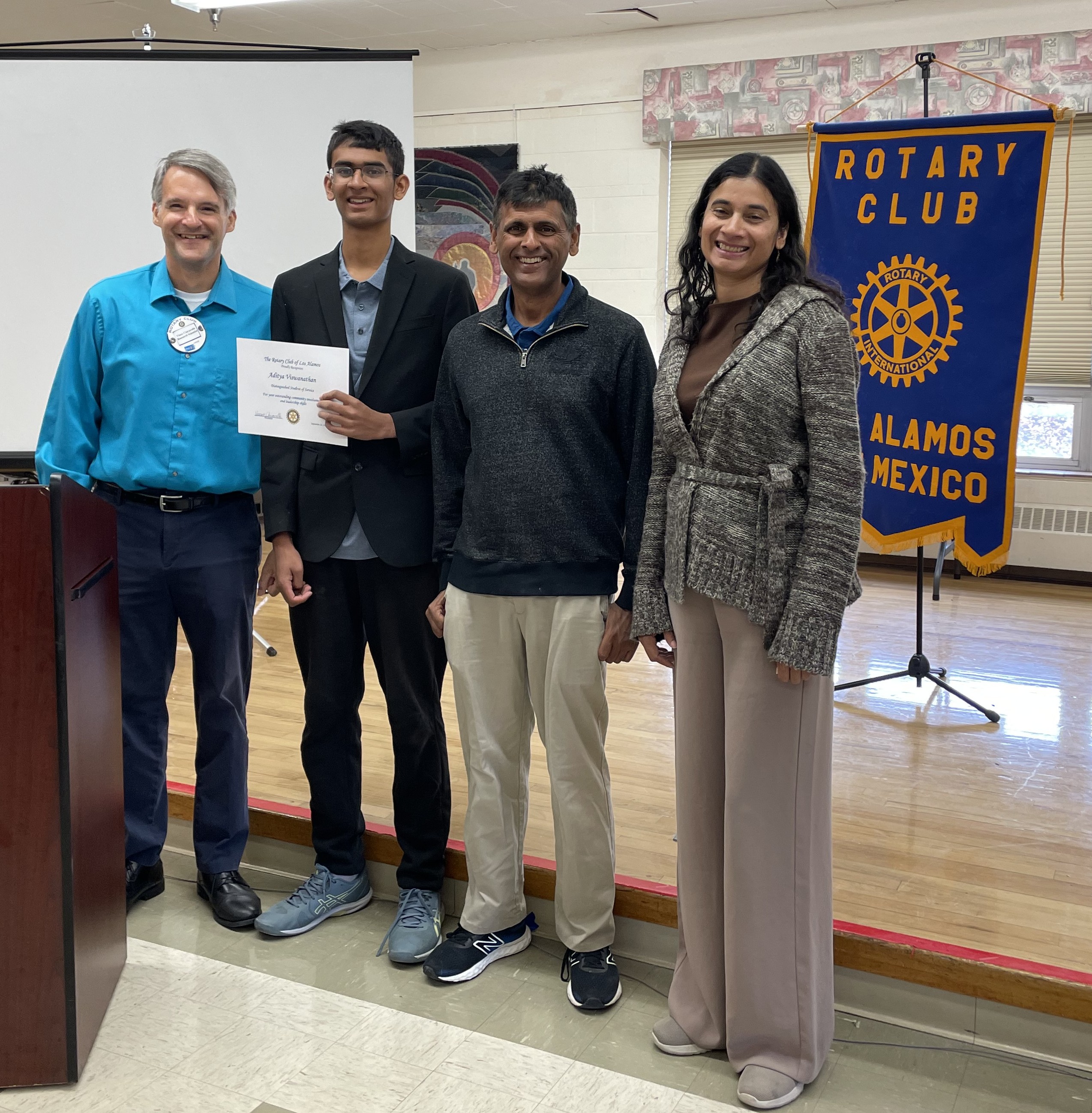 Rotary Honors Distinguished Los Alamos High School Student Aditya Viswanathan