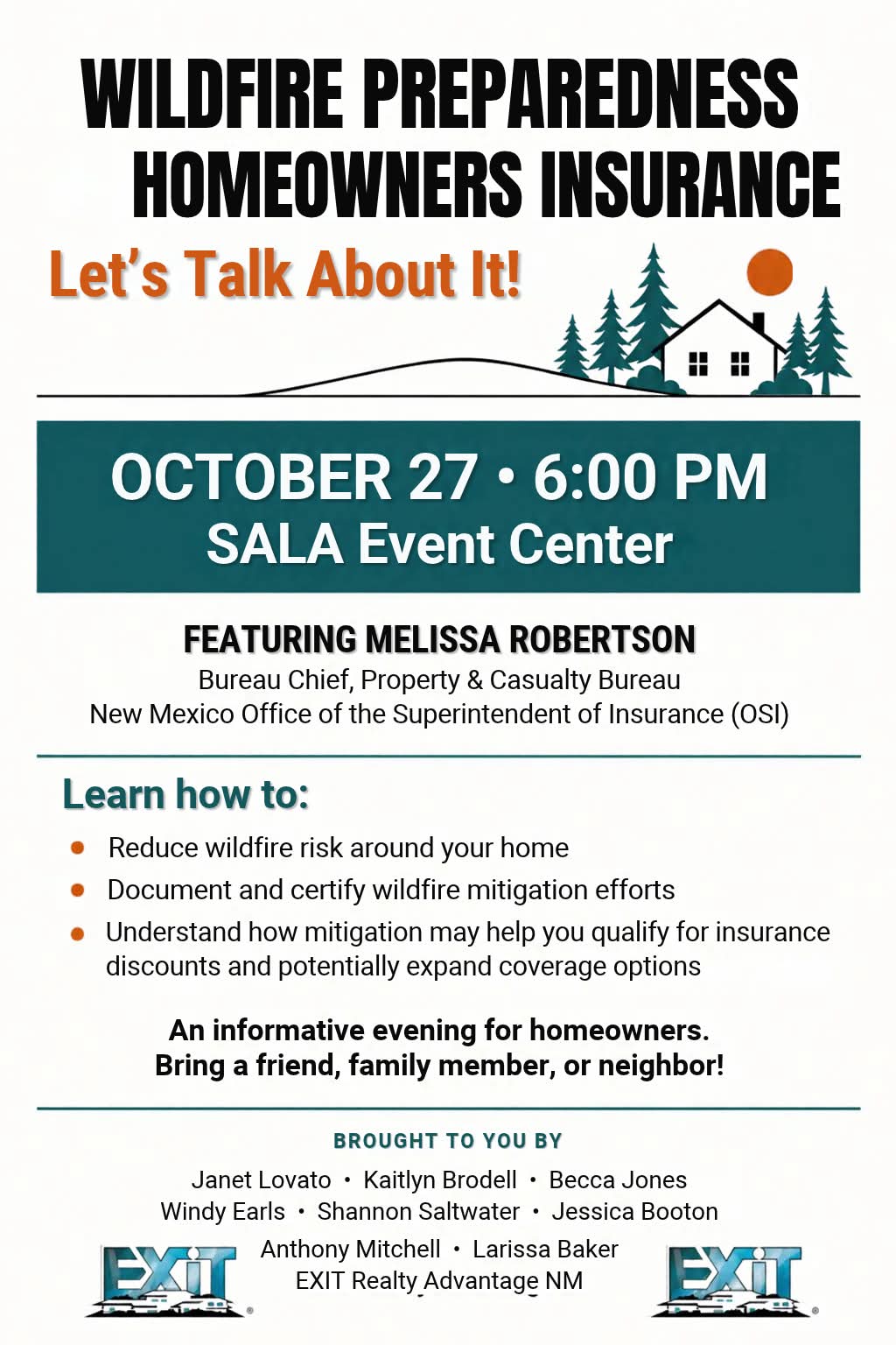 Presentation On Wildfire Preparedness Homeowners Insurance Set For Oct. 27 At SALA