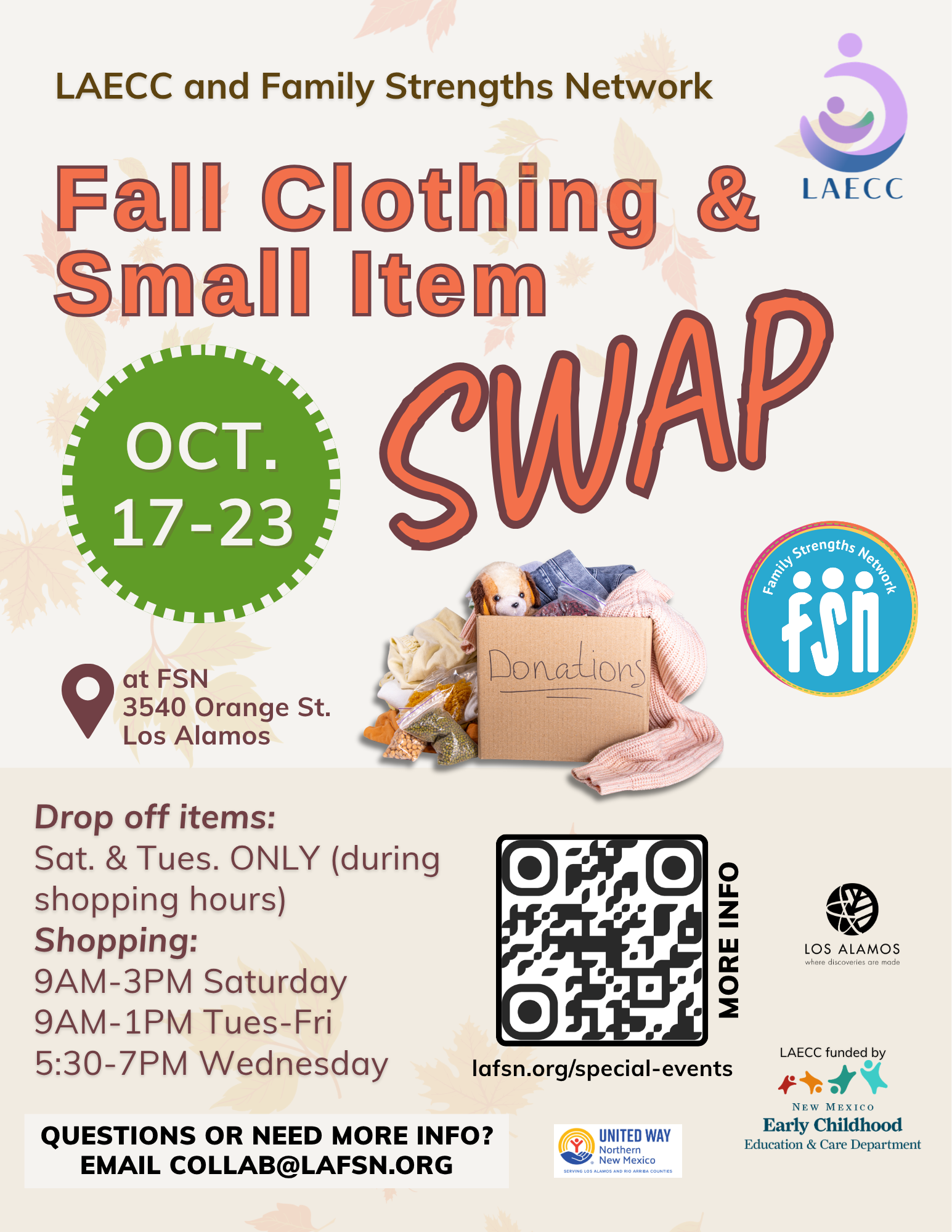 FSN Fall Clothing & Small Item Swap Is Oct. 17-23
