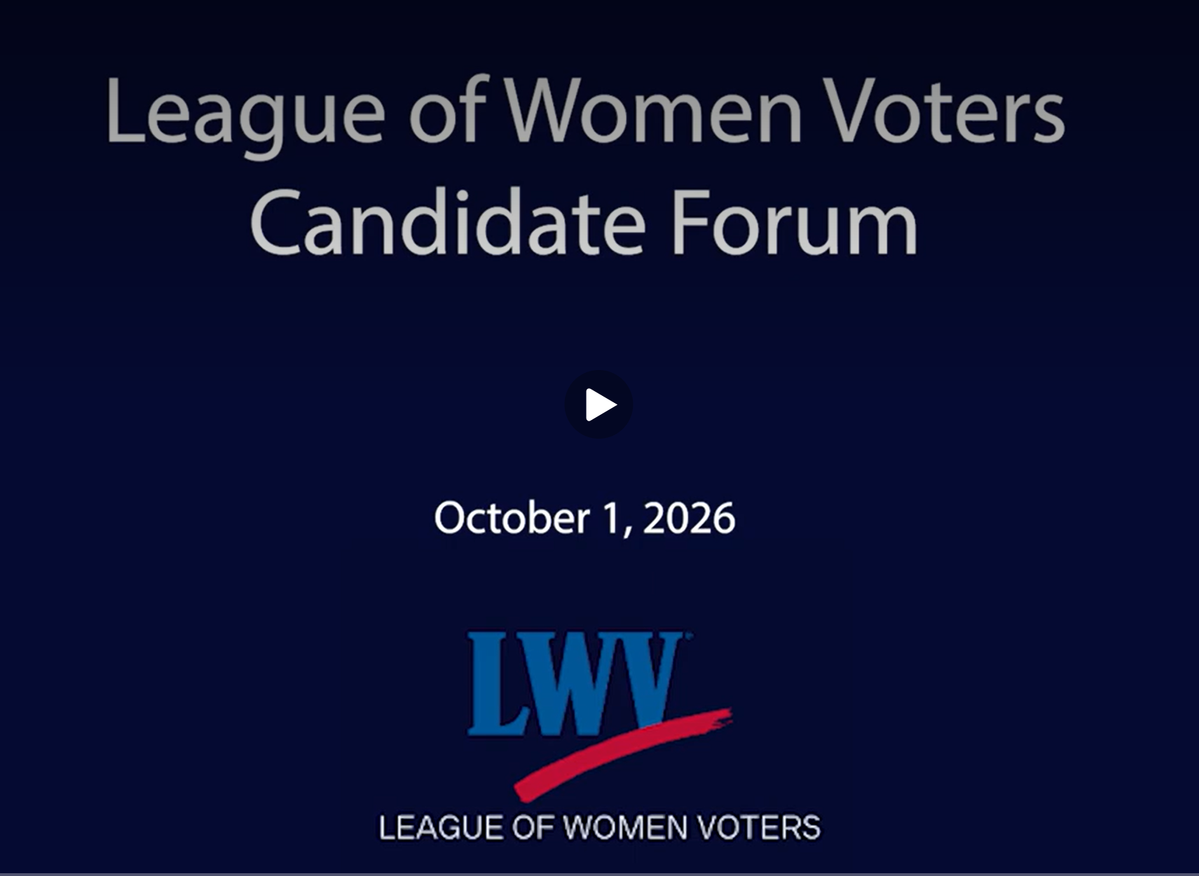 League Of Woman Voters Posts Video Of Oct. 1, 2026 Candidate Forum At UNM-LA
