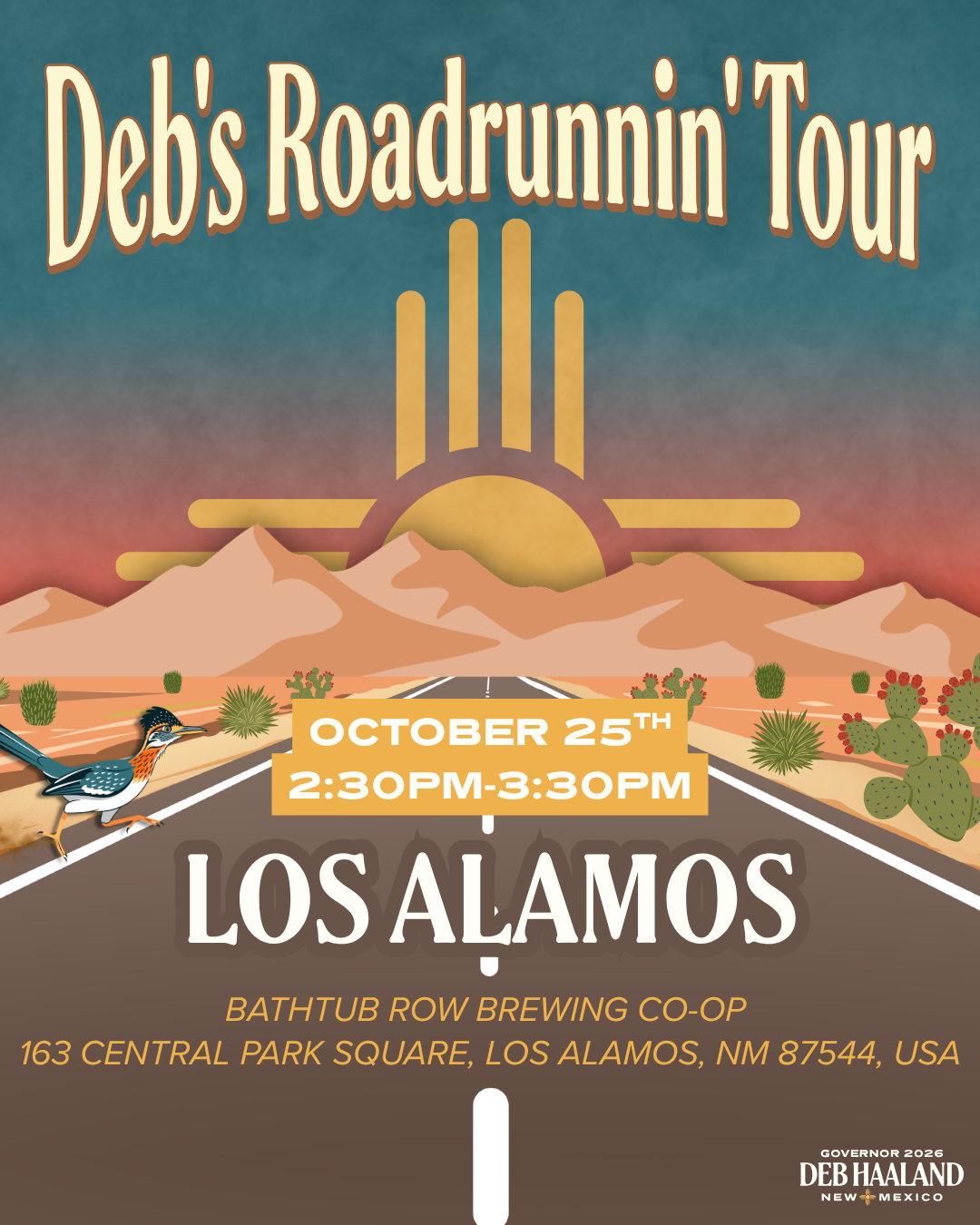 Meet & Greet For Deb Haaland Sunday, Oct. 25 For Deb Haaland At Bathtub Row Brewing Co-Op