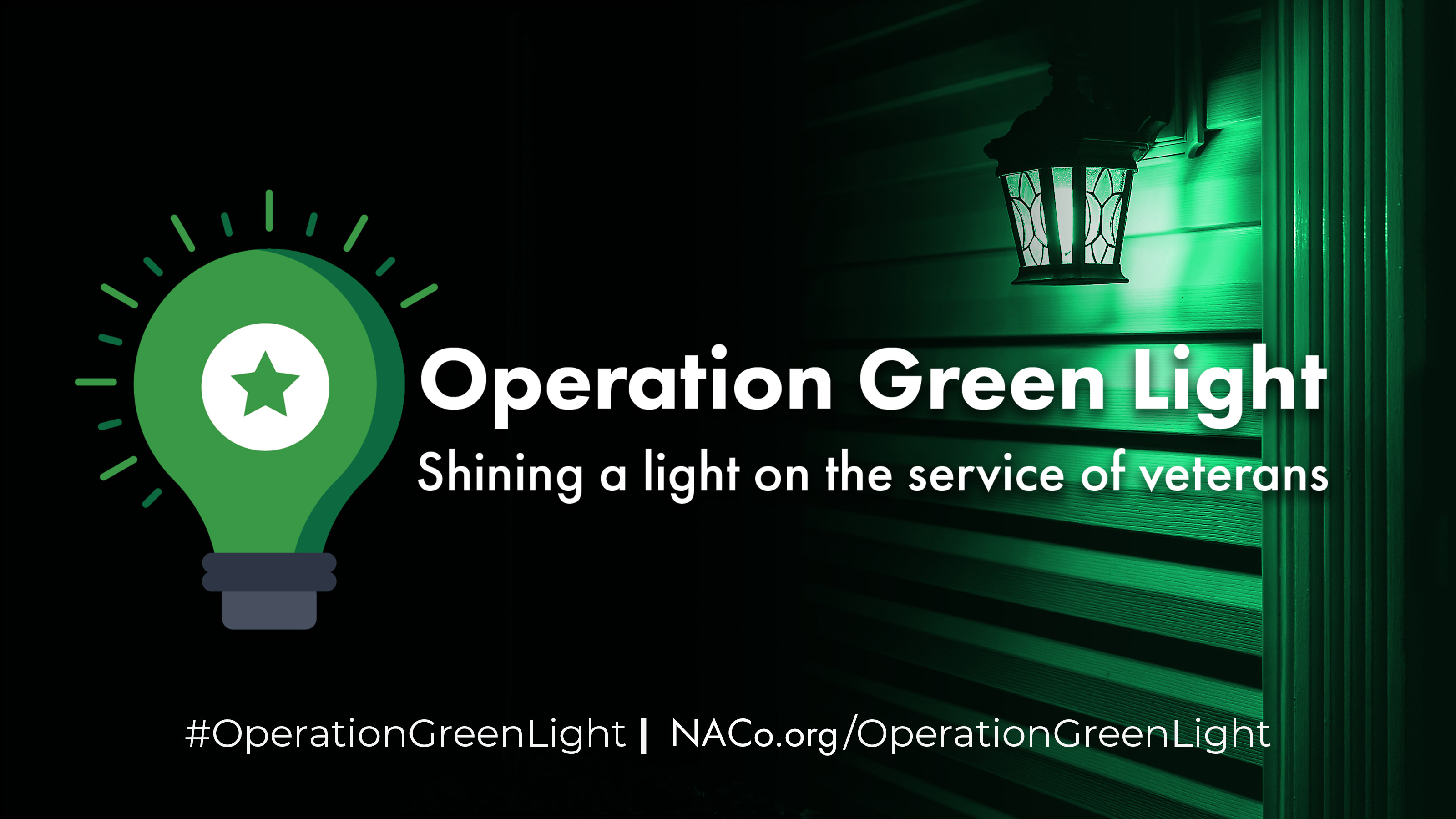 County Encourages Participation In Operation Green Light Nov. 4-11 In Support Of Local Veterans